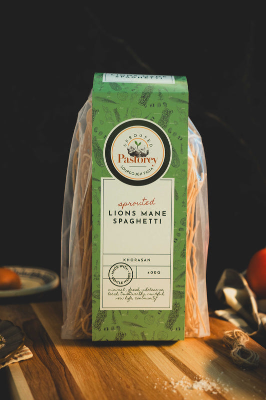 Organic Sprouted Sourdough Lions Mane Spaghetti